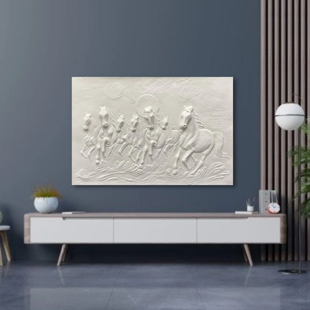 3x2 Feet 7 Horses 3D Relief Wall Mural - Image 9