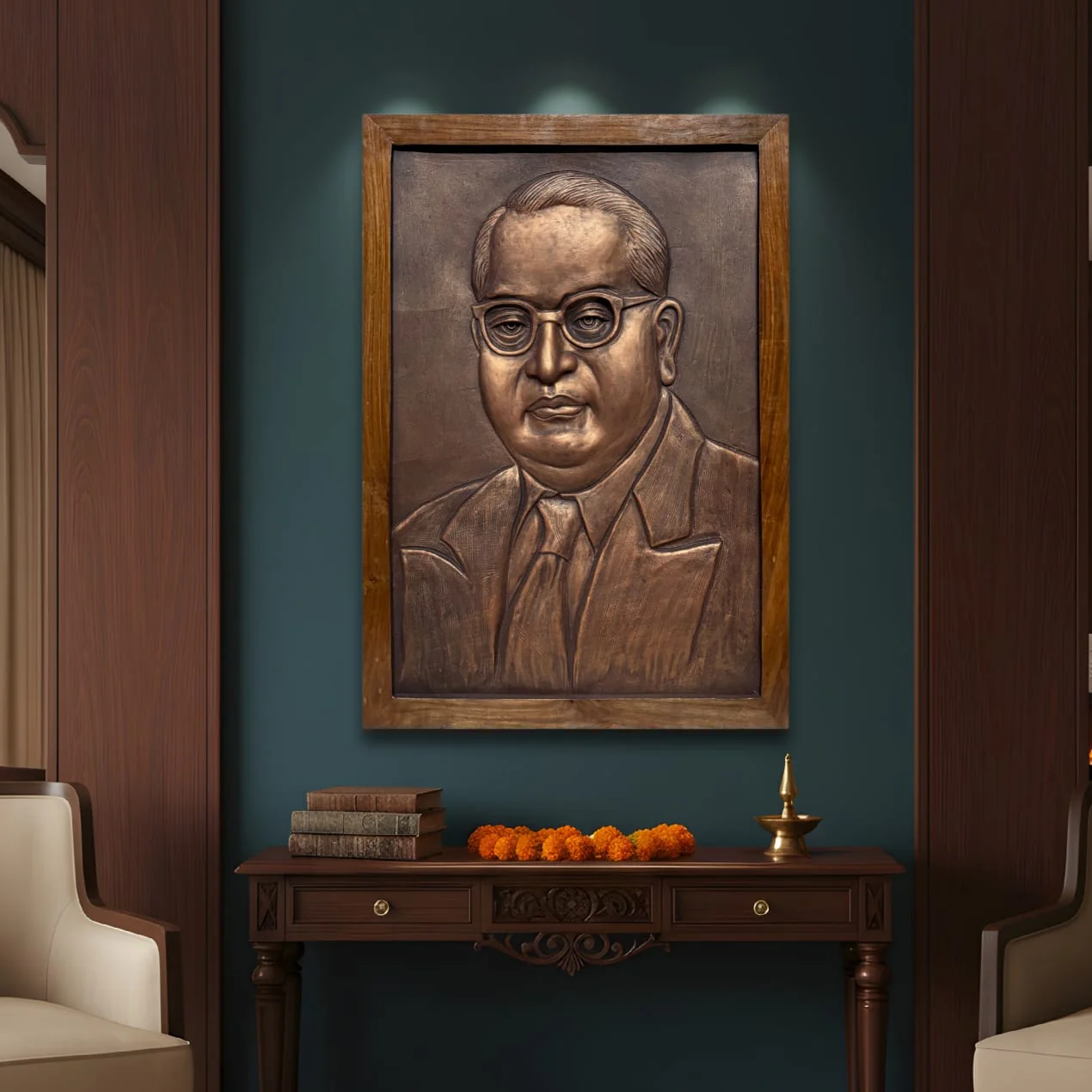 3x2 ft Dr. B. R. Ambedkar 3D Relief Mural | Inspirational Wall Art for Home, Office & Institutions - Image 4