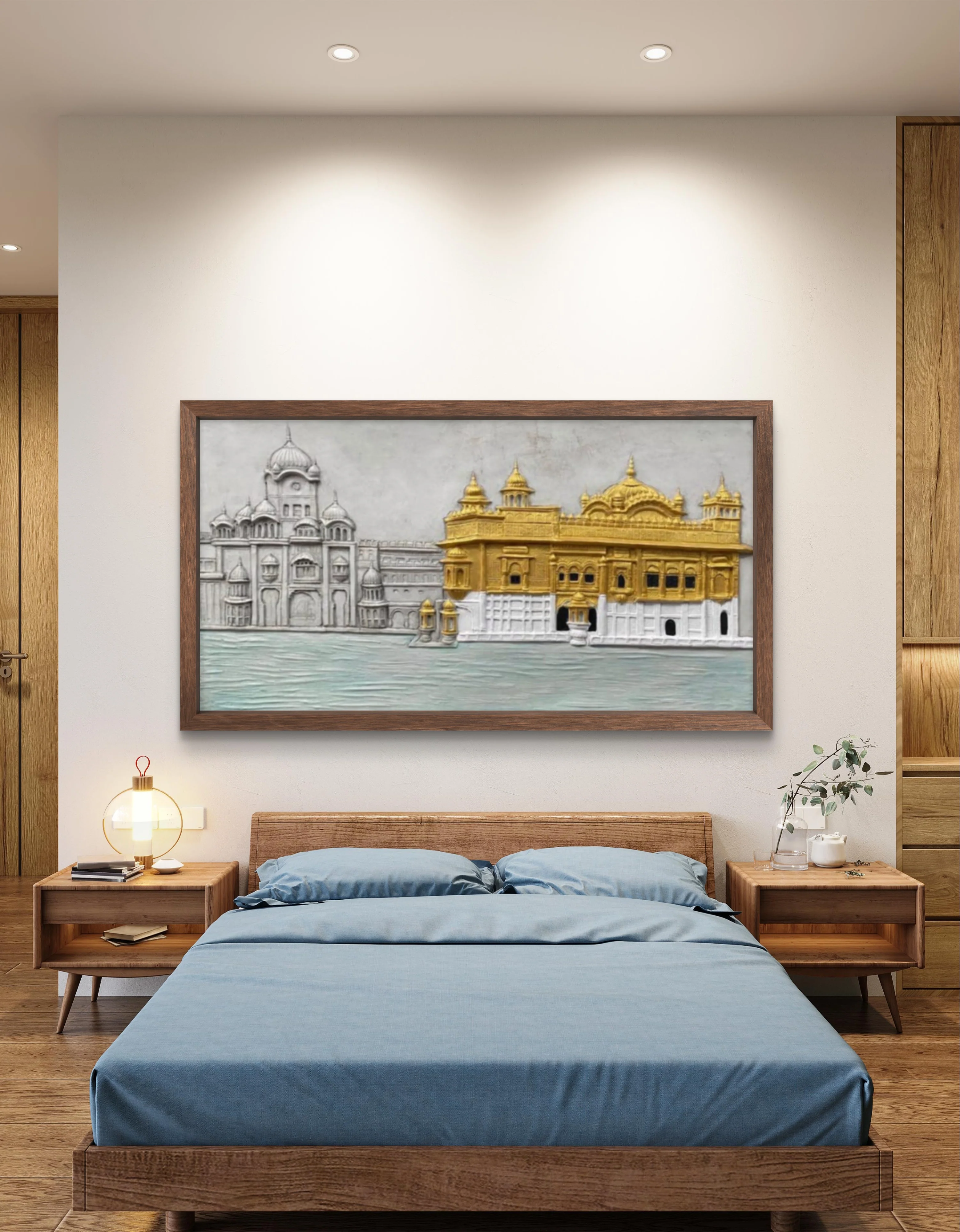 3x5 Feet | Golden Temple 3D Relief Mural | Sacred Sikh Wall Art | - Image 3