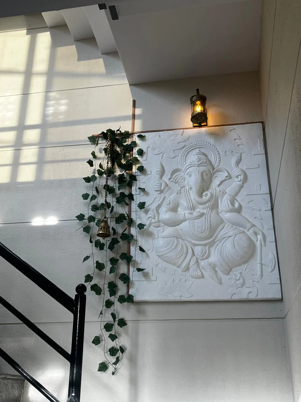 4x3 Feet | Handcrafted Dancing Ganesha 3D Relief Mural – Ready to Hang - Image 7