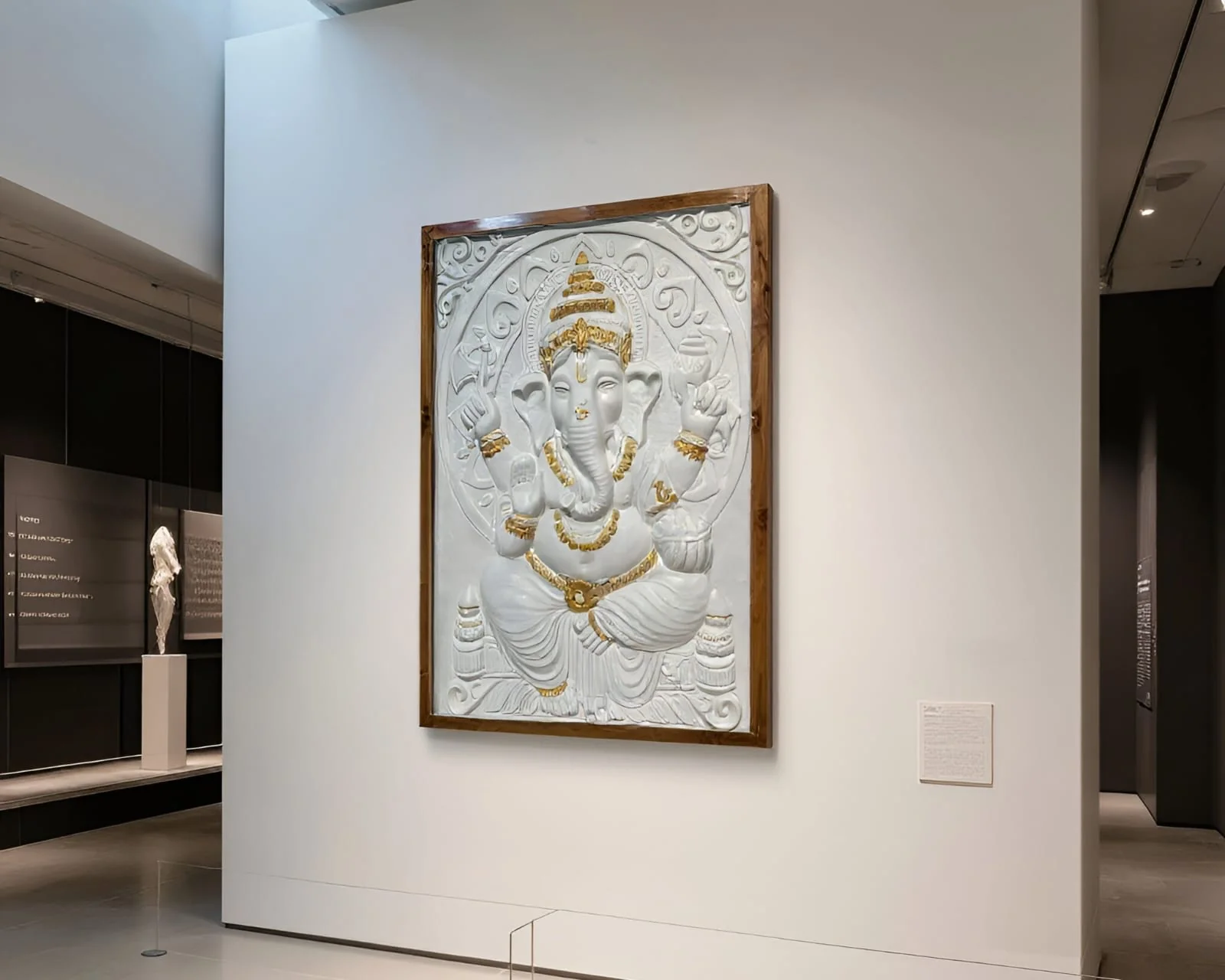 4x3 Feet | Premium Lord Ganesha Relief Mural | Handcrafted 3D Wall Art |Ready to Hang - Image 8