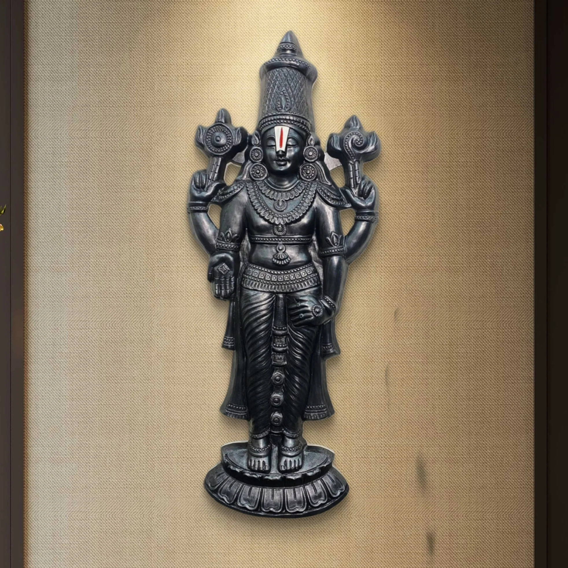 5x2 Feet | Venkateshwara Balaji 3D Relief Wall Mural | Handcrafted Home & Cultural Art Décor | Ready-to-Hang - Image 6