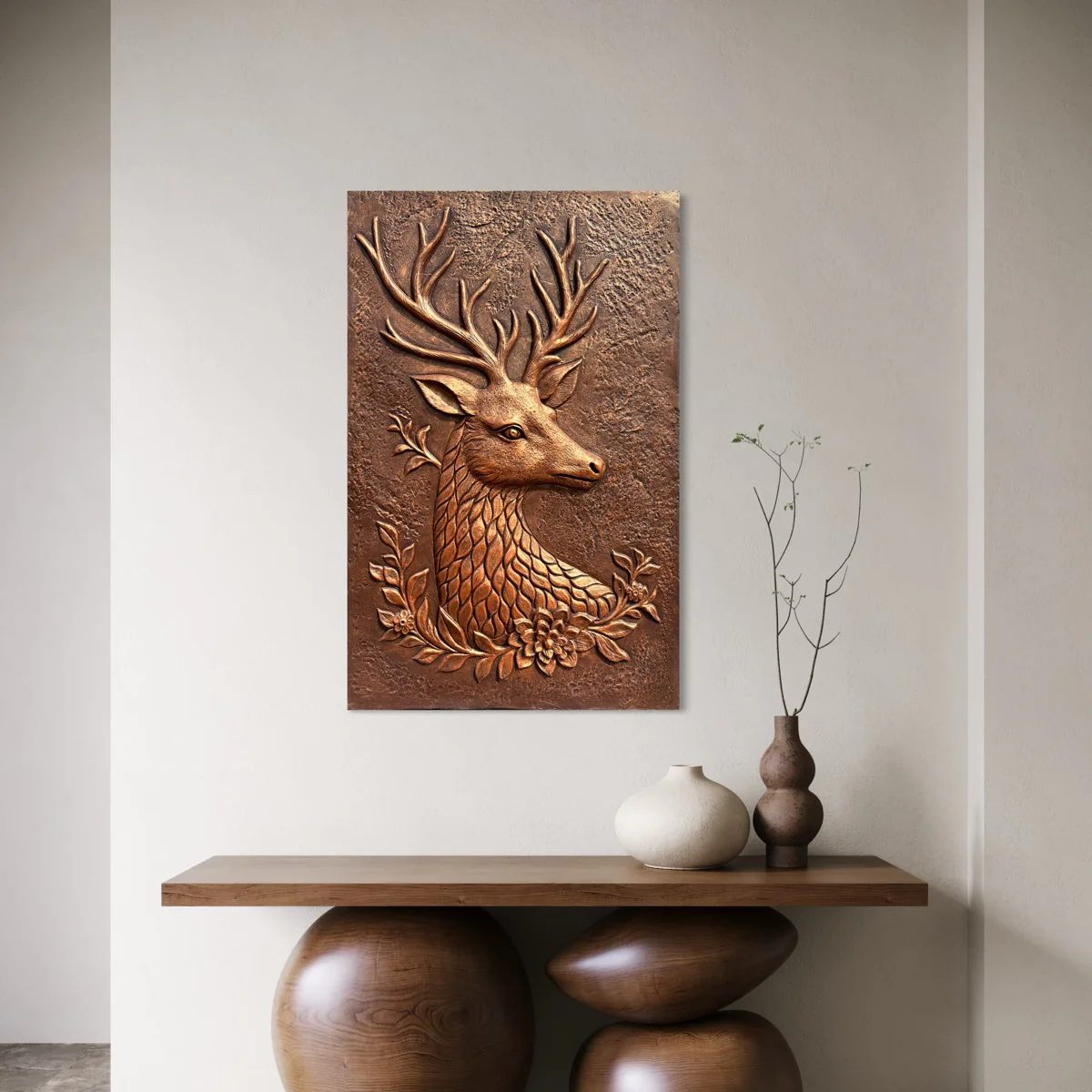 Deer 3D Wall Art Sculpture (3×2 Feet)