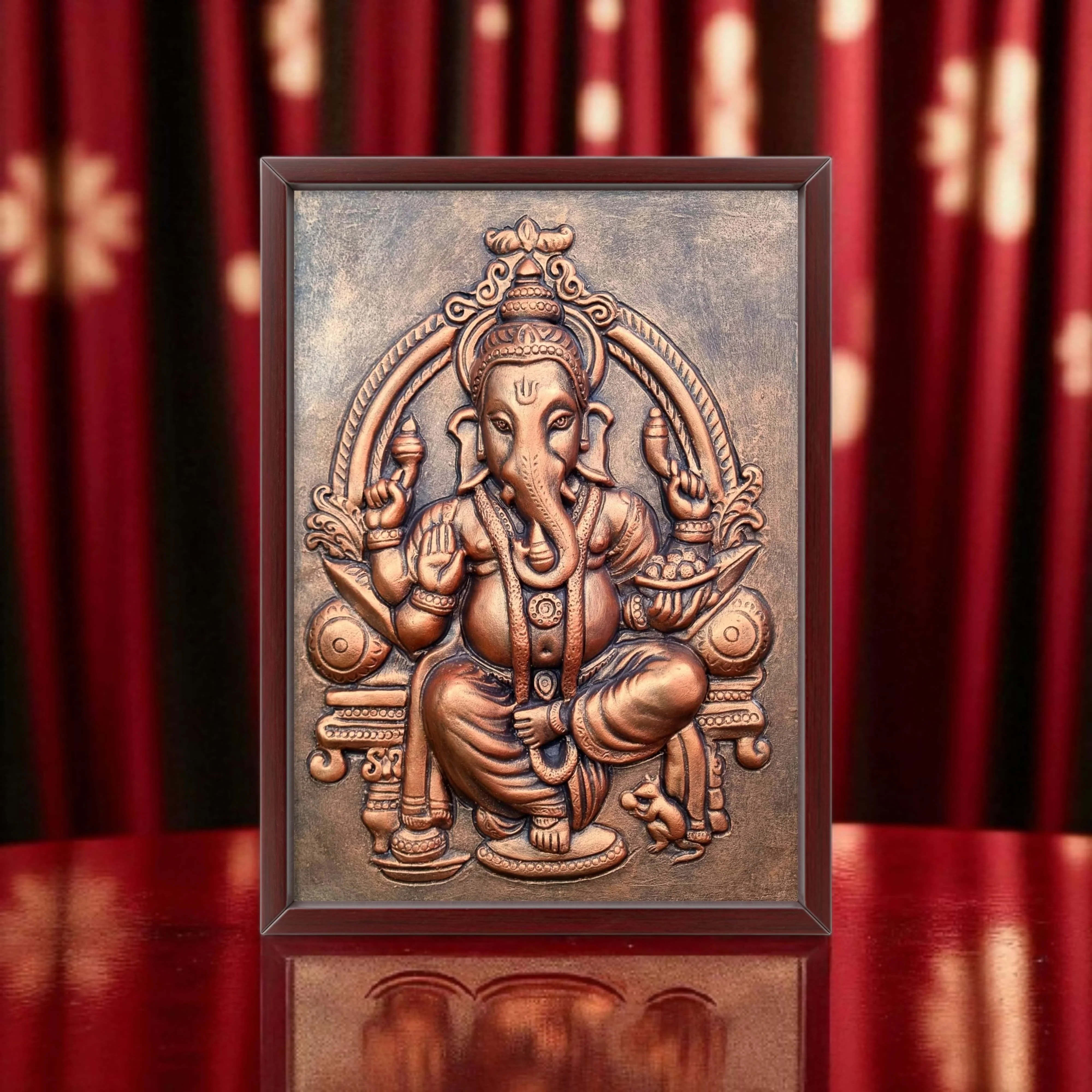 20x15 inch | Ganesha 3D Relief Wall Mural | Handcrafted Wall Art | Perfect for gifting - Image 5