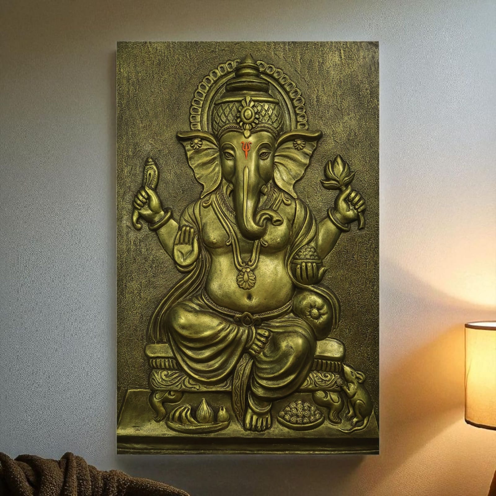 3x2 Feet | New Lord Ganesha 3D Relief Mural - Image 4