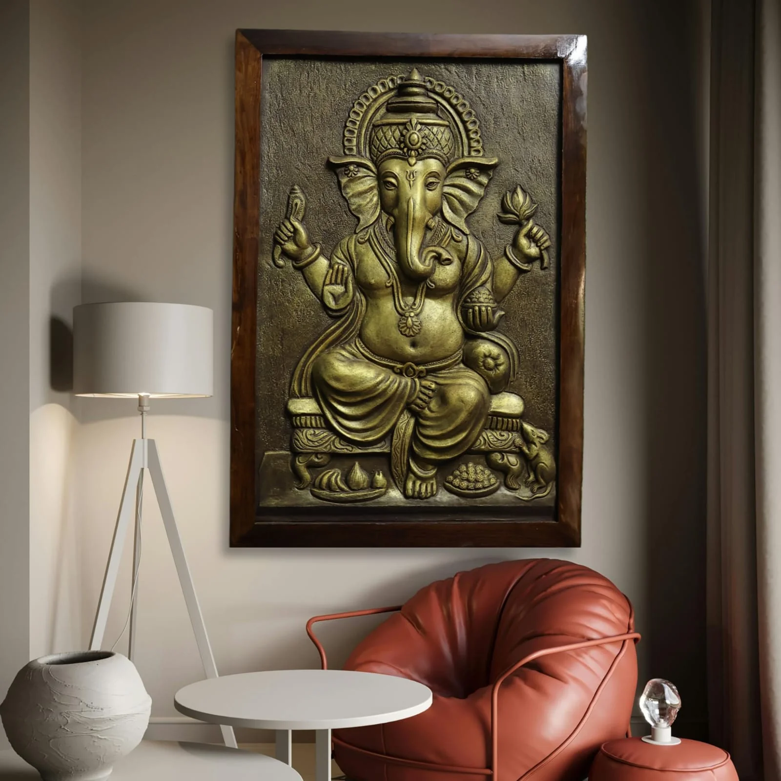 3x2 Feet | New Lord Ganesha 3D Relief Mural - Image 5