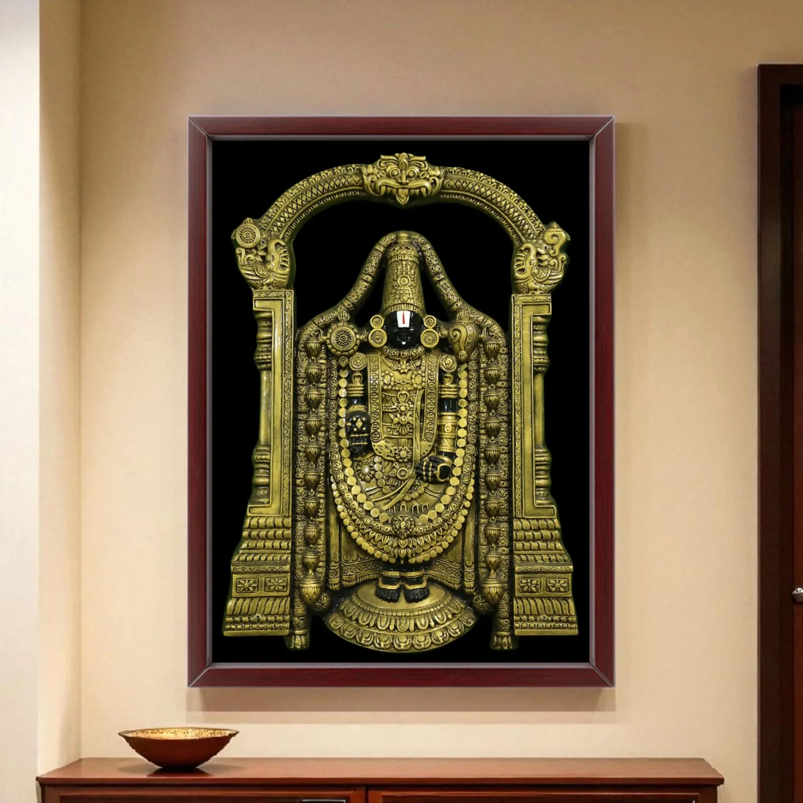 Lord Venkateshwara 3D Wall Art Sculpture – Size Options Available - Image 3