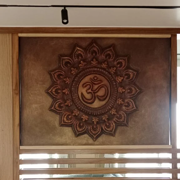 Om 3D Wall Art Sculpture (40×30 In) – Handcrafted Home Decor - Image 2