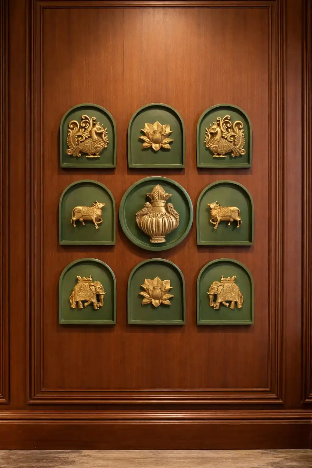 Set of 9 Decorative Wall Motifs – Traditional Indian Art Wall Décor - Image 5