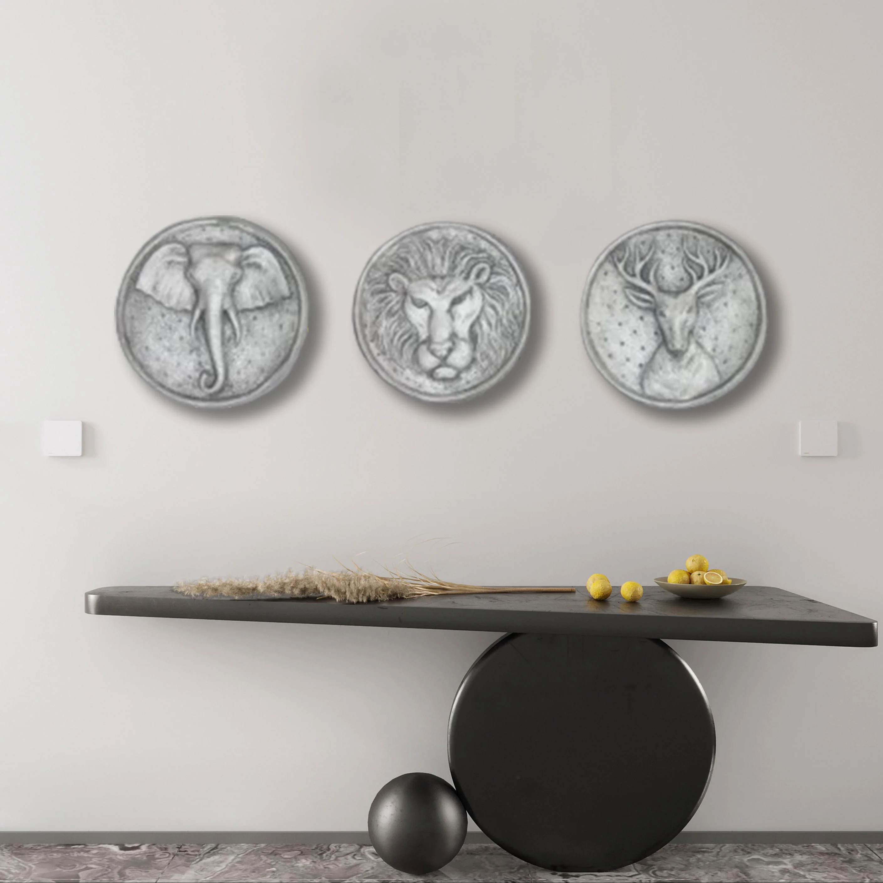 Wildlife Animal 3D Relief Wall Art – Set of 3 (12x12 Inch Each) - Image 2